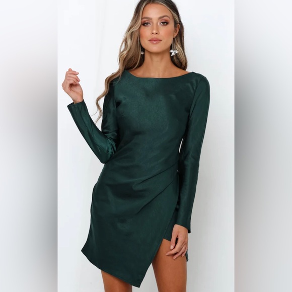 EXPRESSED PERMISSION DRESS FOREST GREEN - Picture 3 of 9